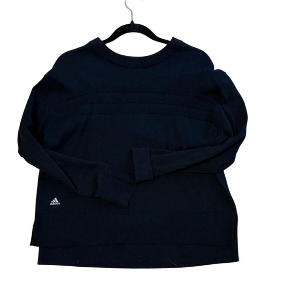 Adidas women's Classic Black Women's Size Medium Crewneck Golf Sweater - Picture 5 of 5